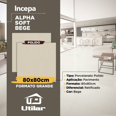 Porcelanato Apha Soft Bege - Incepa